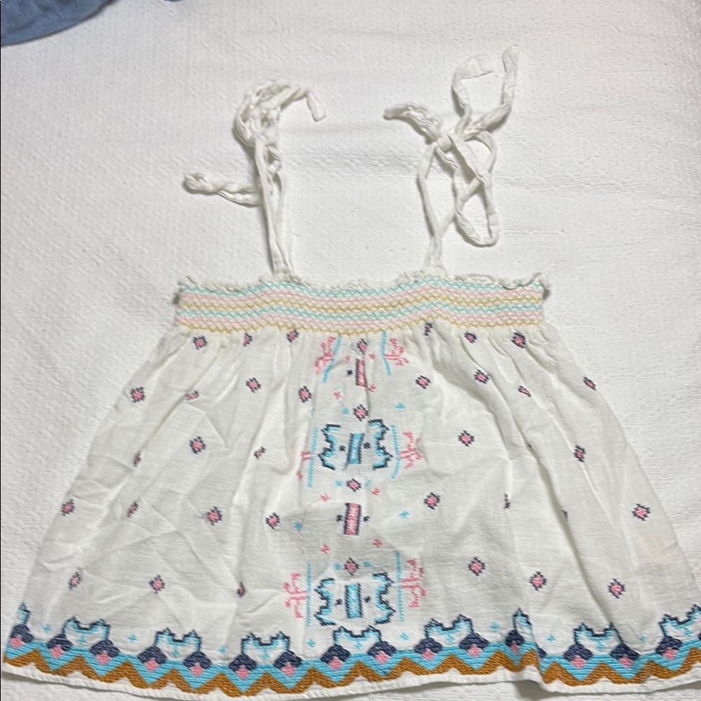 Rebellion Kids White Embroidered Top